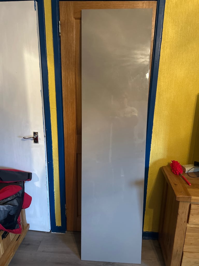 image for 6 x Grey gloss ikea wardrobe doors