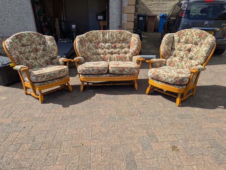 3 piece Ercol style sofa set 