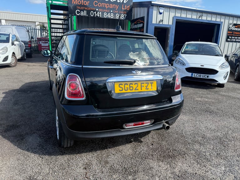 2012 (62) Mini One 1.6 Petrol Black with Black/Grey Interior ,1 Previous Owner
