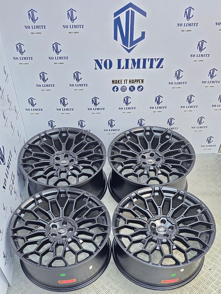 BRAND NEW LAND ROVER 22" URBAN UC-6 STYLE ALLOY WHEELS 5x108 SATIN BLACK
