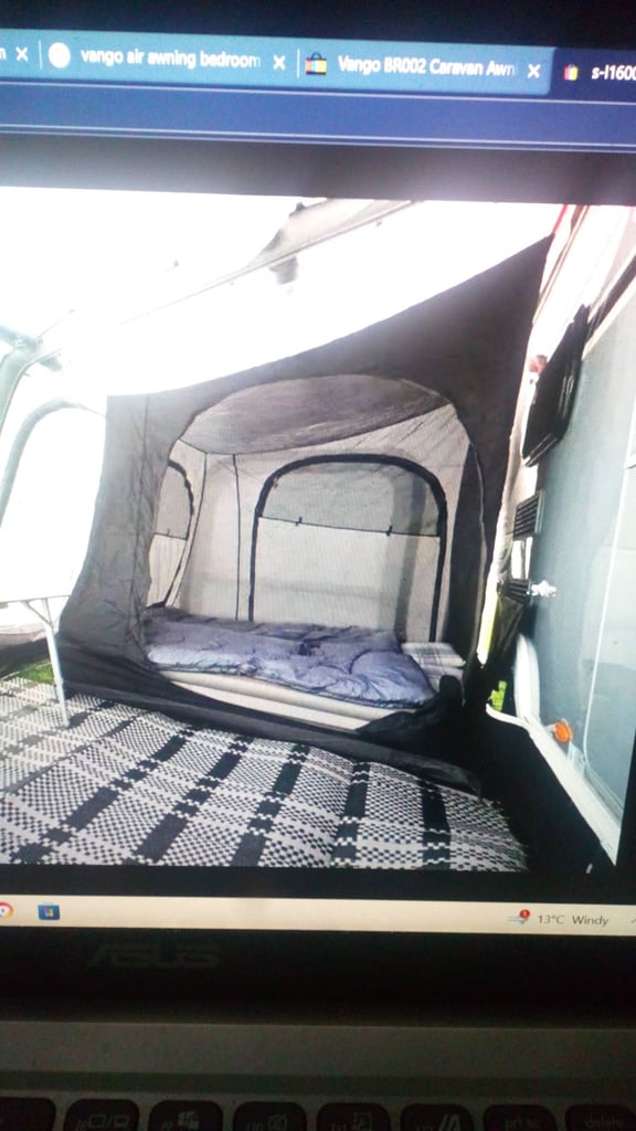 image for Vango Air Awning Bedroom Broo2 In Silver & Black Colour 