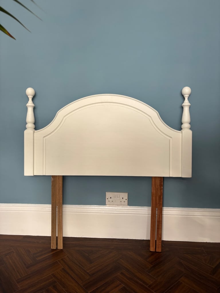 Beautiful White Wooden Headboard – Classic Design