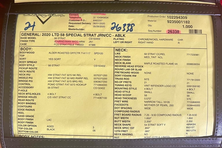 fender Stratocaster Custom Shop 