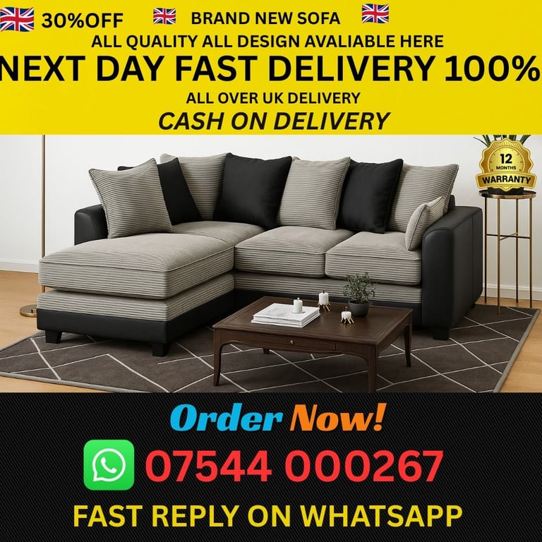 Massive Sale – Corner & 3+2 Seater Sofas for Living Room