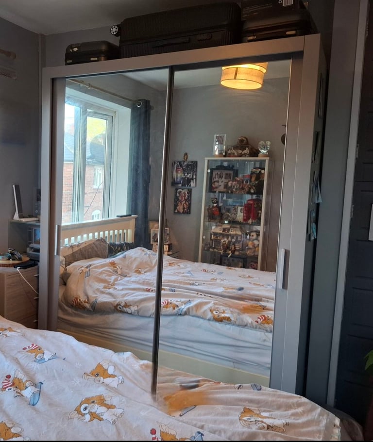 Mirrored wardrobe sliding doors