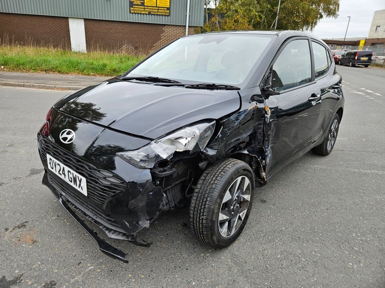 2024 24 HYUNDAI I10 1.0 Advance 5dr Black Damaged Salvage