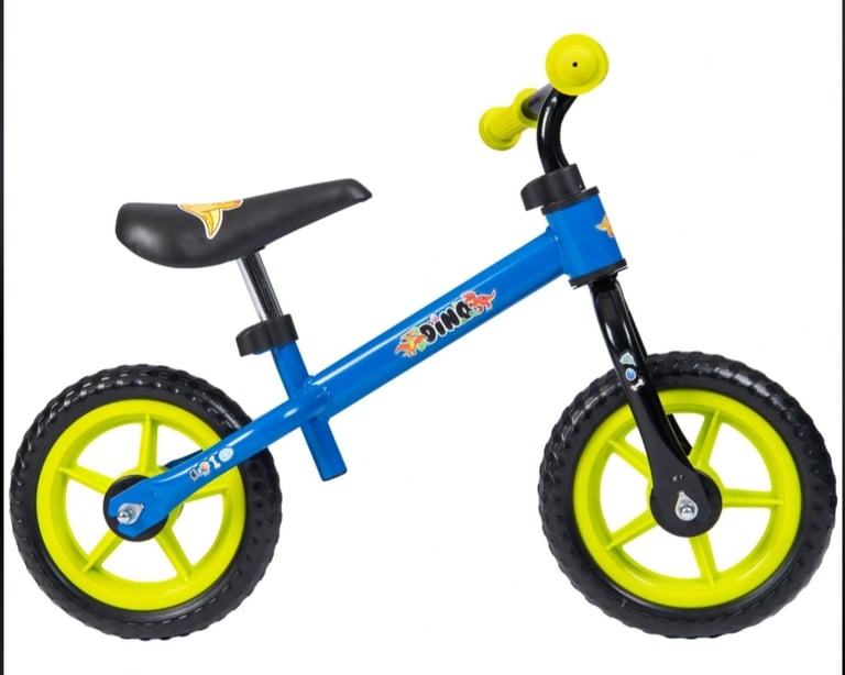 image for 10 Inch Dinosaur Balance Bike Blue