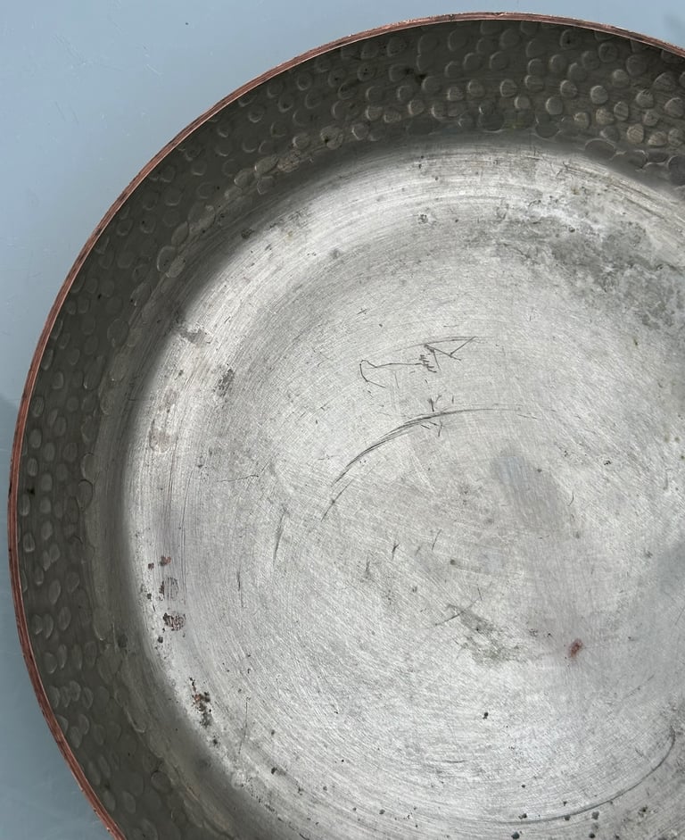 VINTAGE FRENCH COPPER FRYING PAN, 24cm, SBS GRANDE CUISINE FABRICATION FRANCAIS - WILL POST!