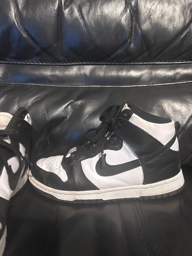 Nike air panda dunks hi tops