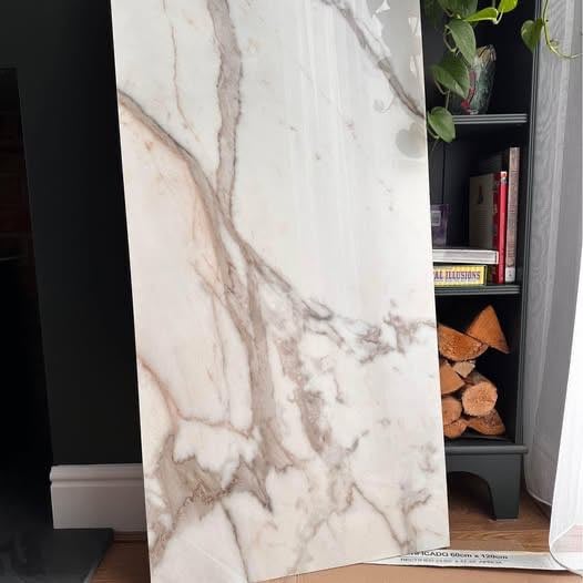 image for Calacatta Golden Grey Marble Effect Polished Porcelain Wall and Floor Tile