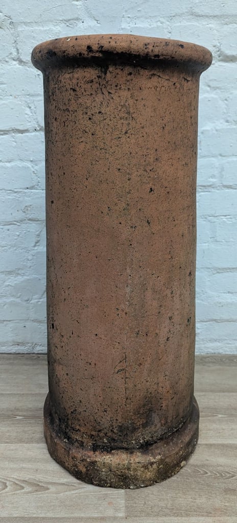 Victorian salt glazed reclaimed cylinder chimney pot (DELIVERY AVAILABLE)