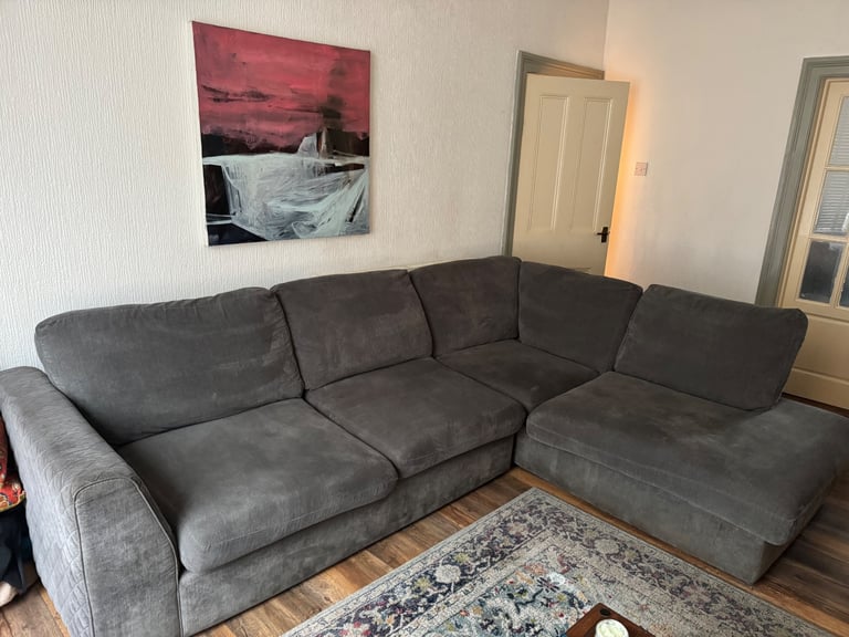 Corner sofa grey 2 years old from DFS