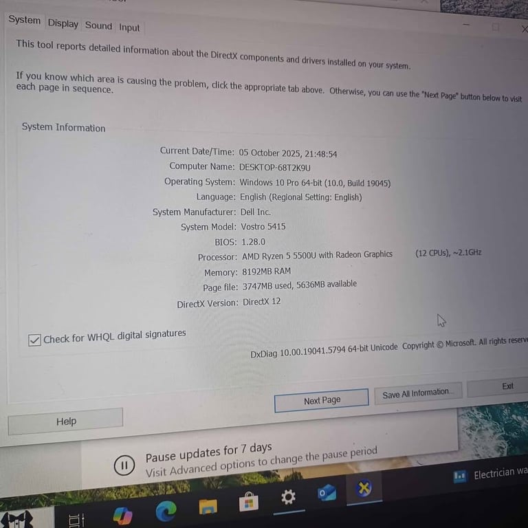 Dell Vostro 5415 1TB storage Ryzen 5500U