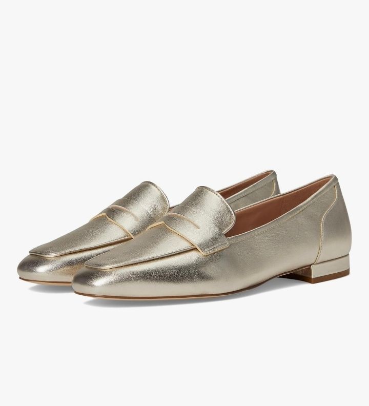 Cole Haan Womens Tarese Soft Loafers in gold size 5.5