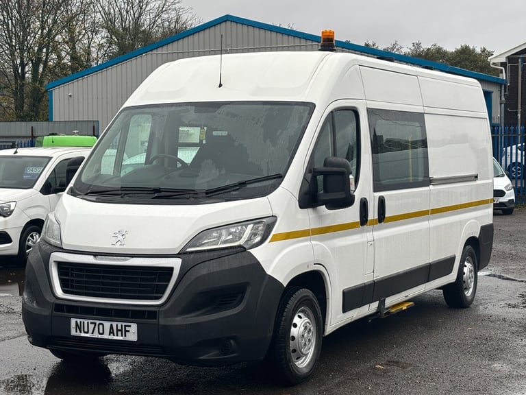 2021 Peugeot Boxer 335 2.2 Blue HDi L3 H2 S 140ps 7 Seater Mess Crew Welfare Van PANEL VAN Diesel...