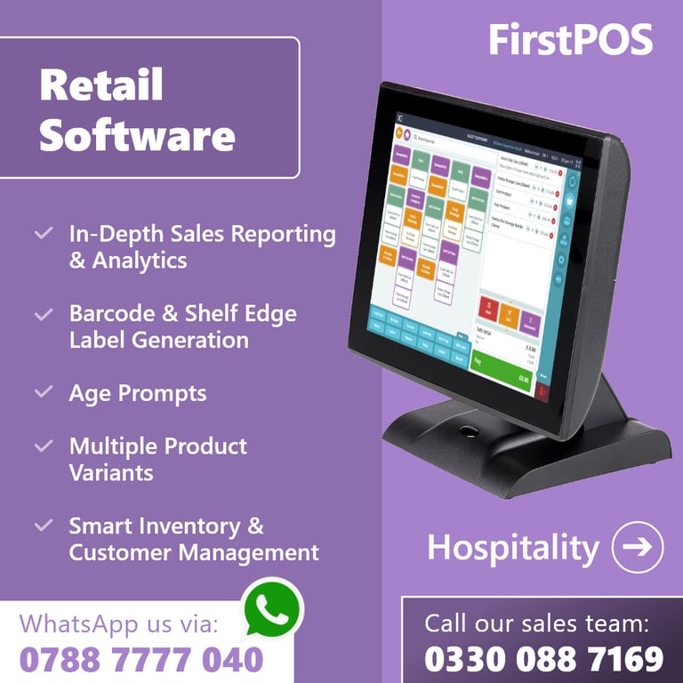image for 17 Inch Touchscreen EPOS POS Cash Register Till System for Retail, Hospitality, Takeaway and Salon