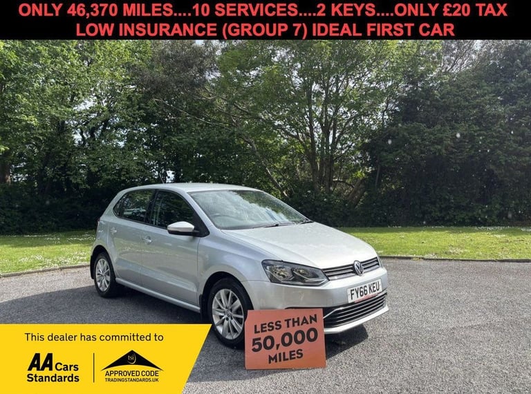 2016 66 VOLKSWAGEN POLO 1.0 BLUEMOTION TECH SE HATCHBACK 5DR PETROL MANUAL EURO