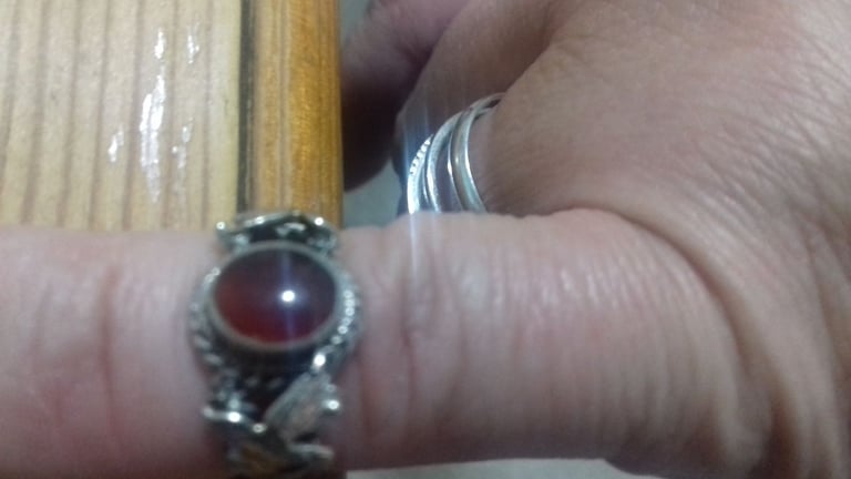 image for Mens sterling silver ring with gemstone