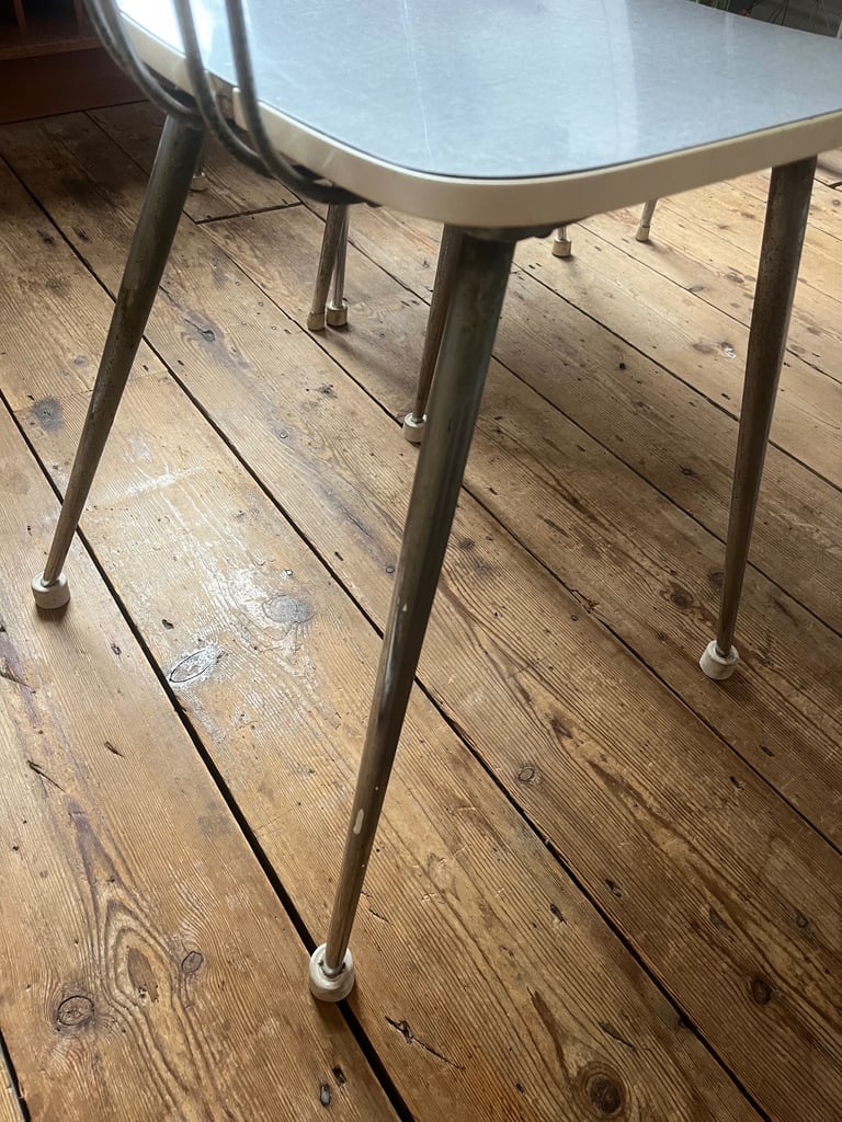 Vintage mid century Formica kitchen table and dining chairs