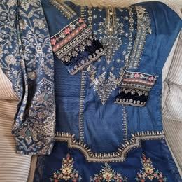 Embroidered Blue Party Wear – Brand New | Just £25