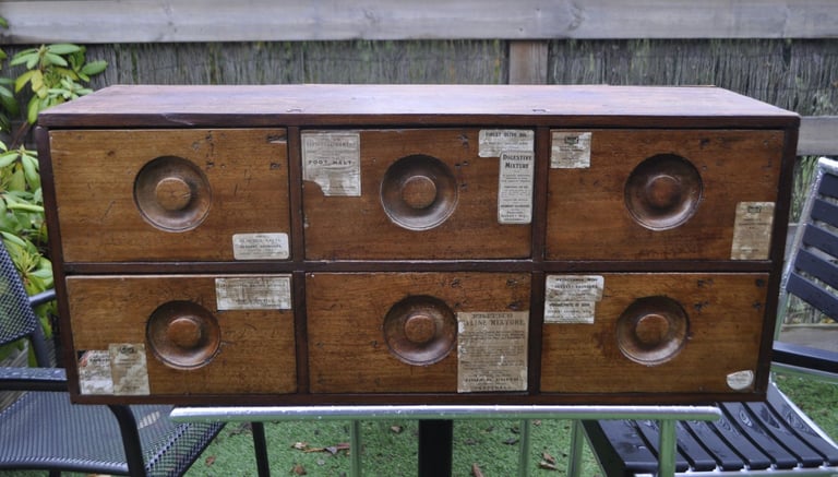 image for vintage reclaimed Apothecary drawers