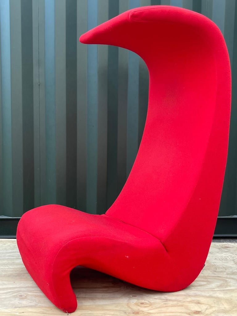 Vitra - Amoebe red high back chair 