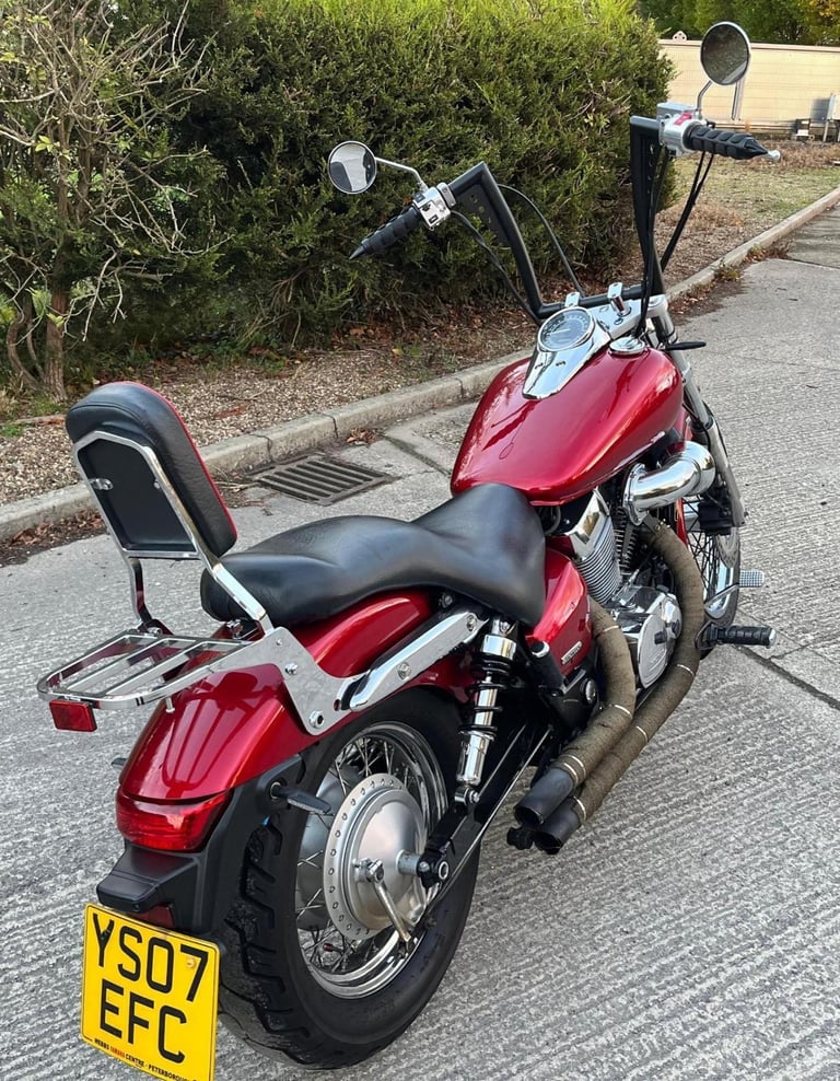 2007 07 HONDA VT 750 C2-7 SHADOW RED MINT 9k MILES CUSTOM CRUISER TALL BARS