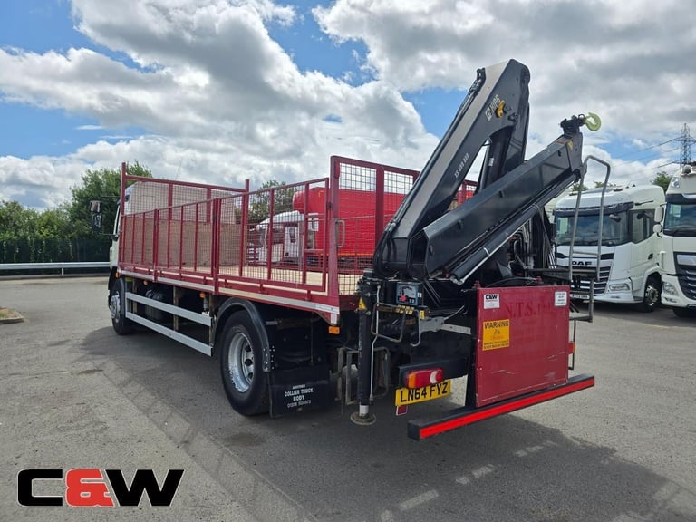 2014 (64) DAF FA LF 250 4x2 18 Ton Flatbed Crane - 219000kms