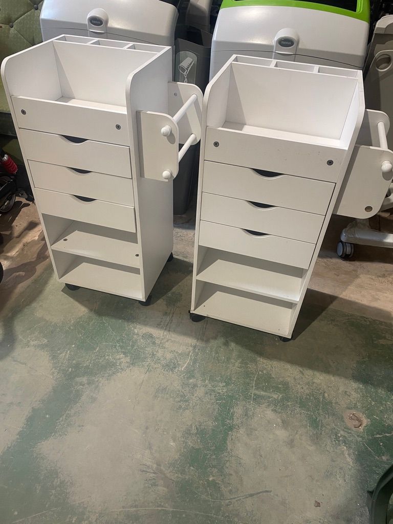 image for 2 x Honey-Can-Do Craft Storage Cart/sMobile Rolling Storage Cart Organiser 3 Draws 