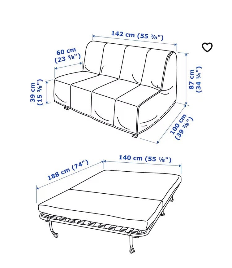 IKEA Sofa bed - LYCKSELE LÖVÅS - IKEA