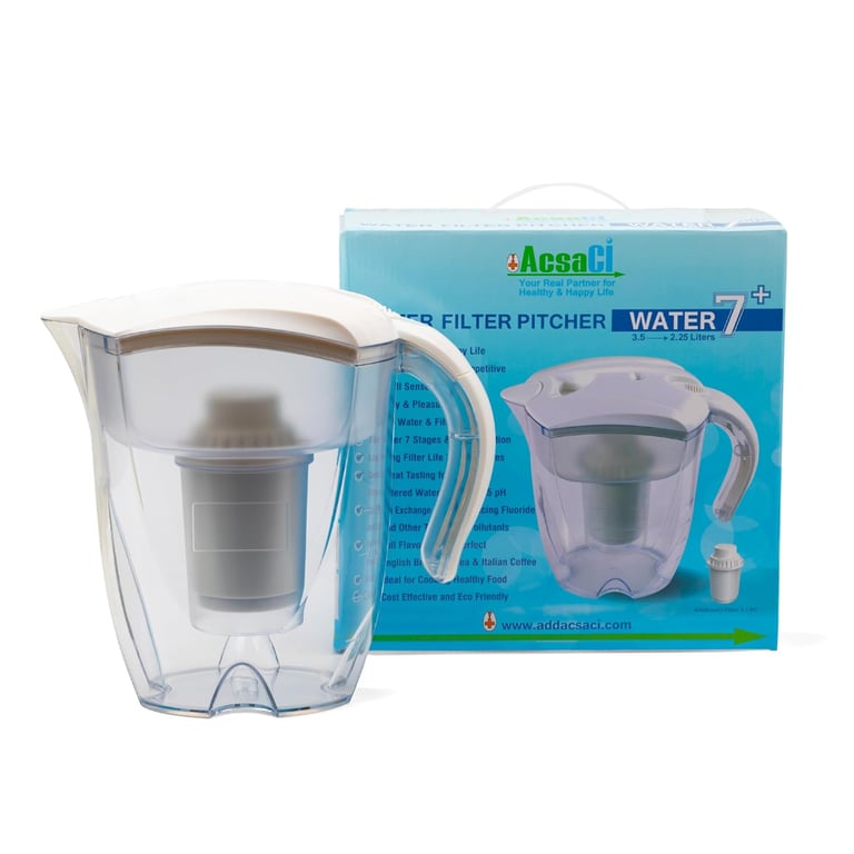 image for NEW AddAcsaCI Water 7+ 1 Alkaline & Fluoride Water Filter JUG 