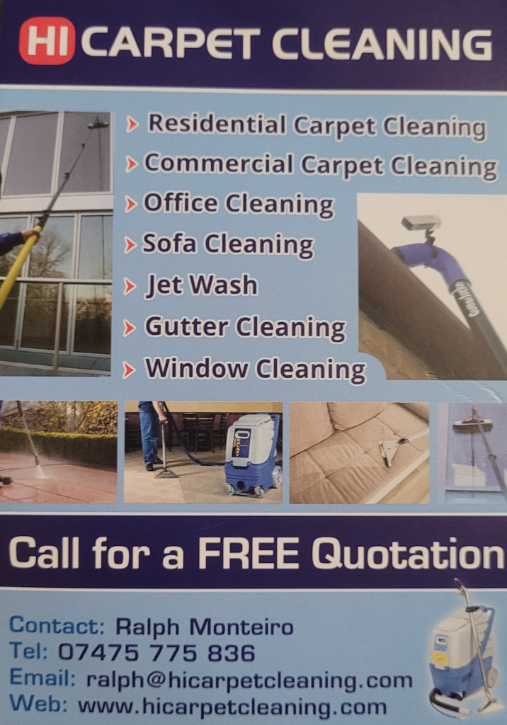 Hi carpet cleaning/Windows cleaning/Gutter cleaning 