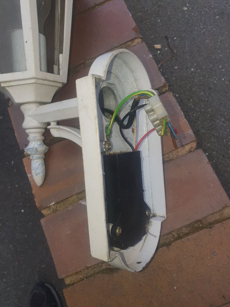 2 Metal Wall Lamps , White & Black , Decent Condition, Very Useful, Attractive, Clean.