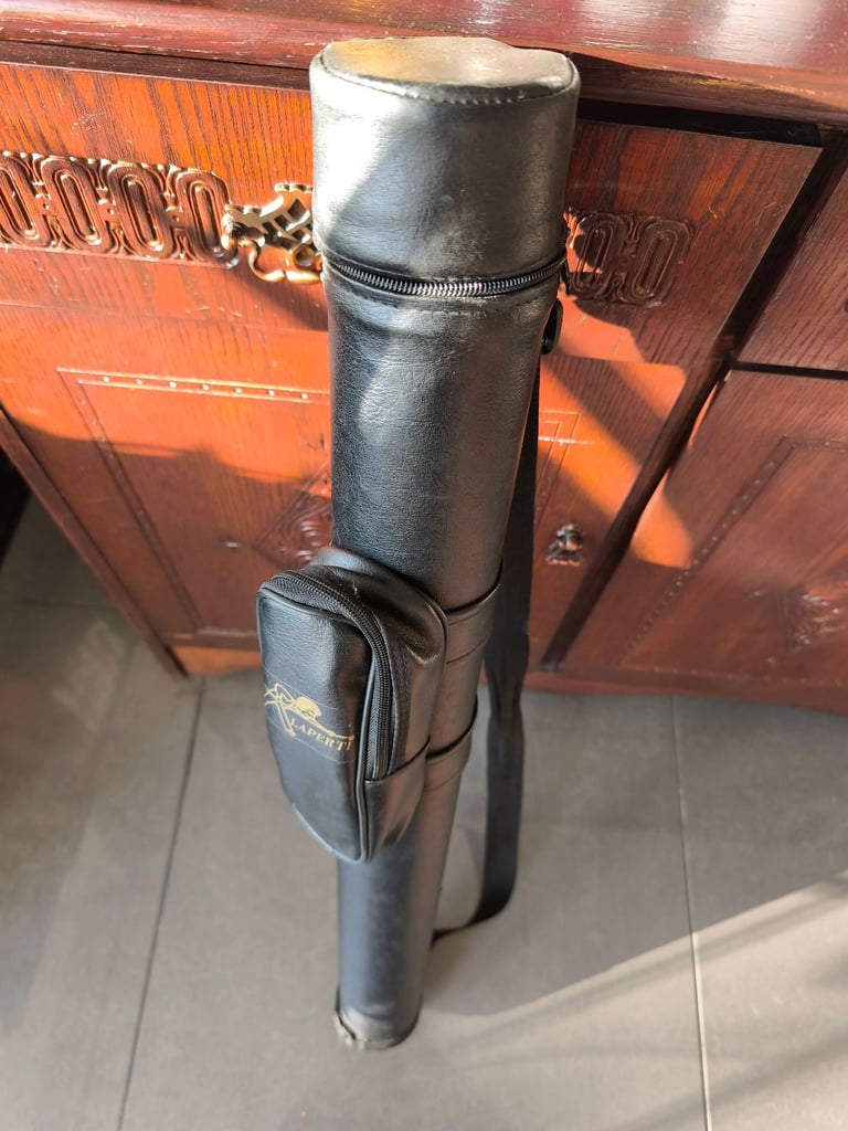 image for LAPERTI BLACK HARD TUBE CUE CASE FOR 57" SPLIT POOL or SNOOKER CUE