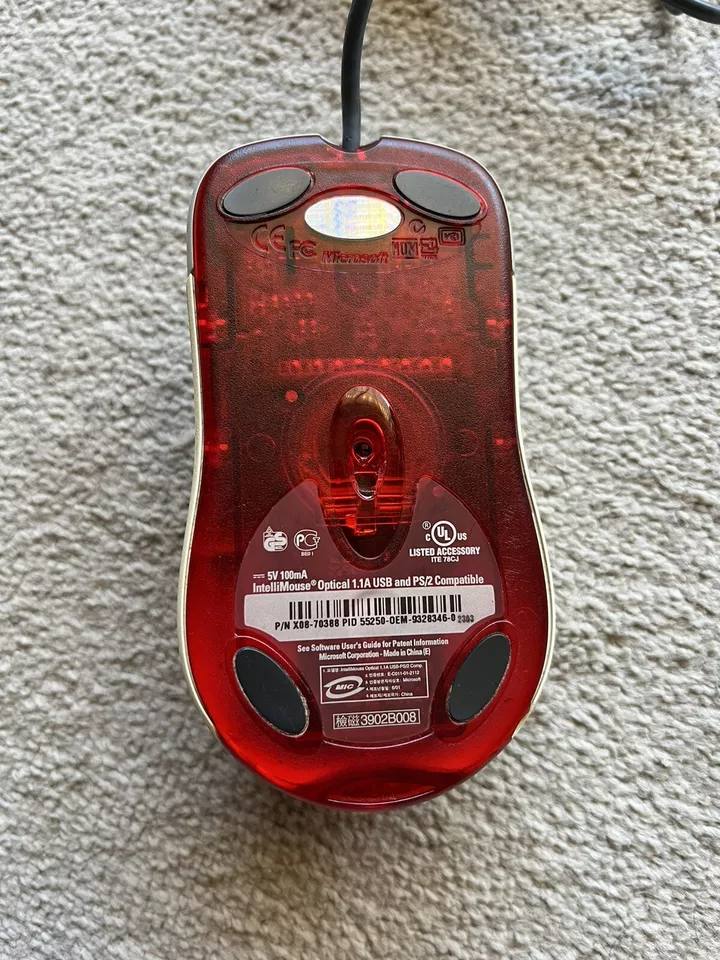 Vintage Microsoft IntelliMouse Optical USB and PS/2 Compatible Mouse - scarce model