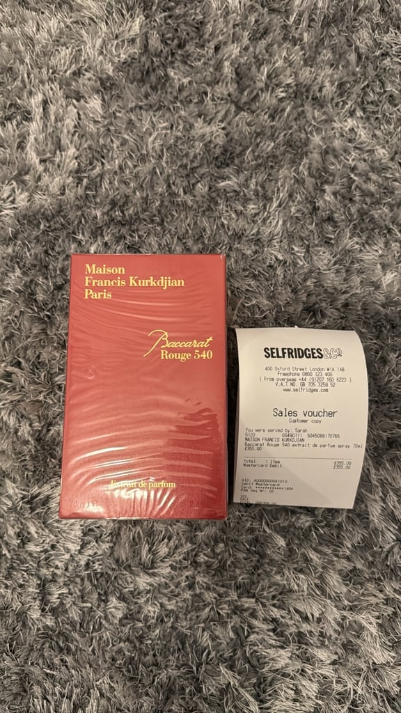 Maison Francis Kurkdjian Paris Baccarat Rouge 540