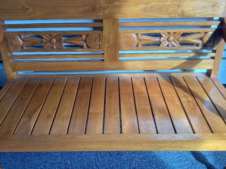 SOLID TEAK CHILDREN'S BENCH , REDUCED TO £70