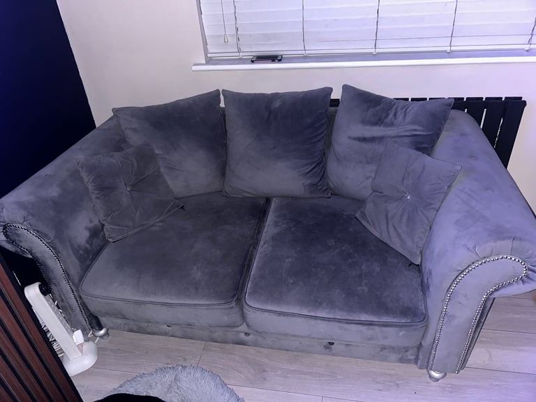 3 + 2 seater grey Sofa