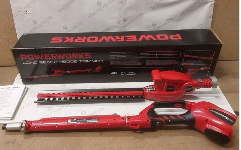 Green Works.Hedge Cutter Trimmer Cordless Powerworks Long Reach Pole 40V 
