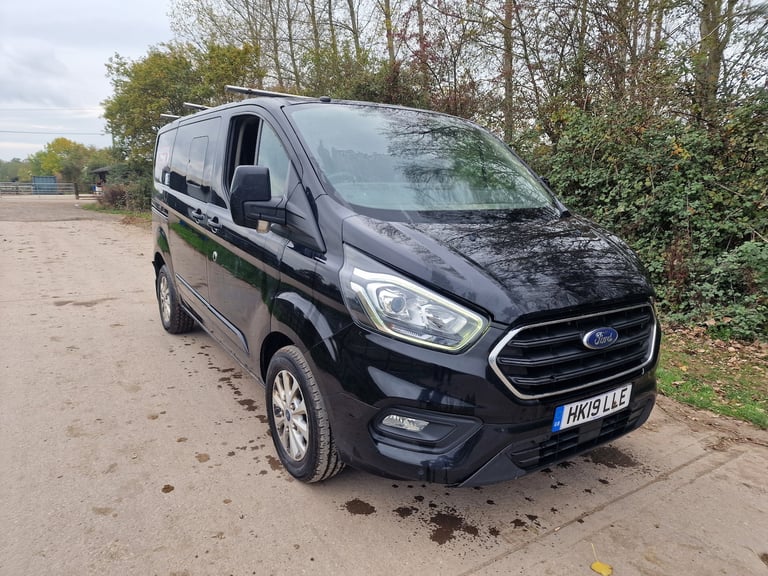 2019 Ford Transit Custom Black 6 Seat Crew Cab  LTD Top Spec Spares &amp; Repairs