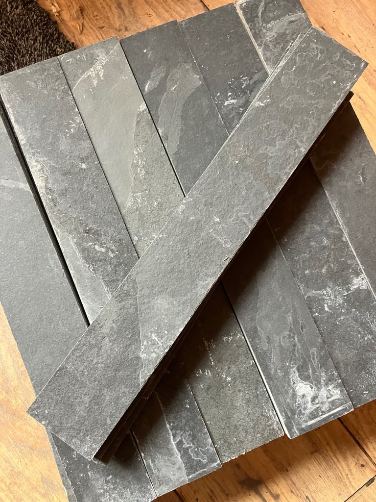Brazilian black slate tiles