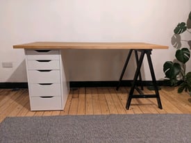 IKEA Solid Wood Desk with Drawers