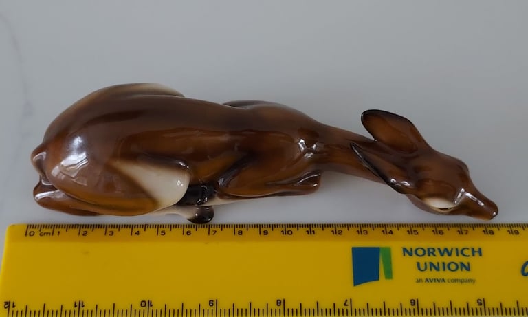 Ceramic Deer Lying Down Ornament