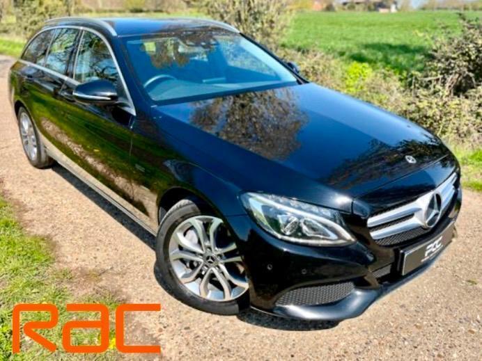 2018 (68)Mercedes-Benz C350e 2.0 6.4kWh Hybrid Sport G-Tronic+ Estate Black ULEZ