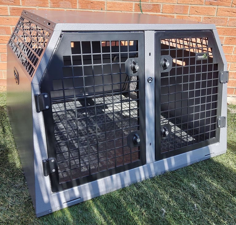 TransK9 ( B18 ) Transport double dog cage (Lockable & Crash Tested) Trans K9
