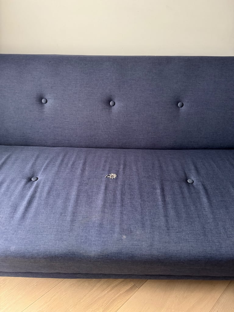 Chou Click Clack Sofa Bed, Quartz Blue