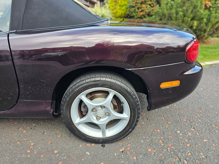 ★MAZDA MX-5 1.8-vvt ★76K! RARE BLACK/PURPLE COLOUR! EXCELLENT EXAMPLE! MX5 ROADSTER 146BHP MK2.5 