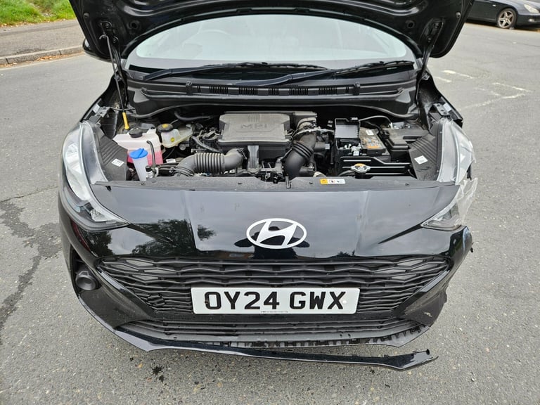2024 24 HYUNDAI I10 1.0 Advance 5dr Black Damaged Salvage