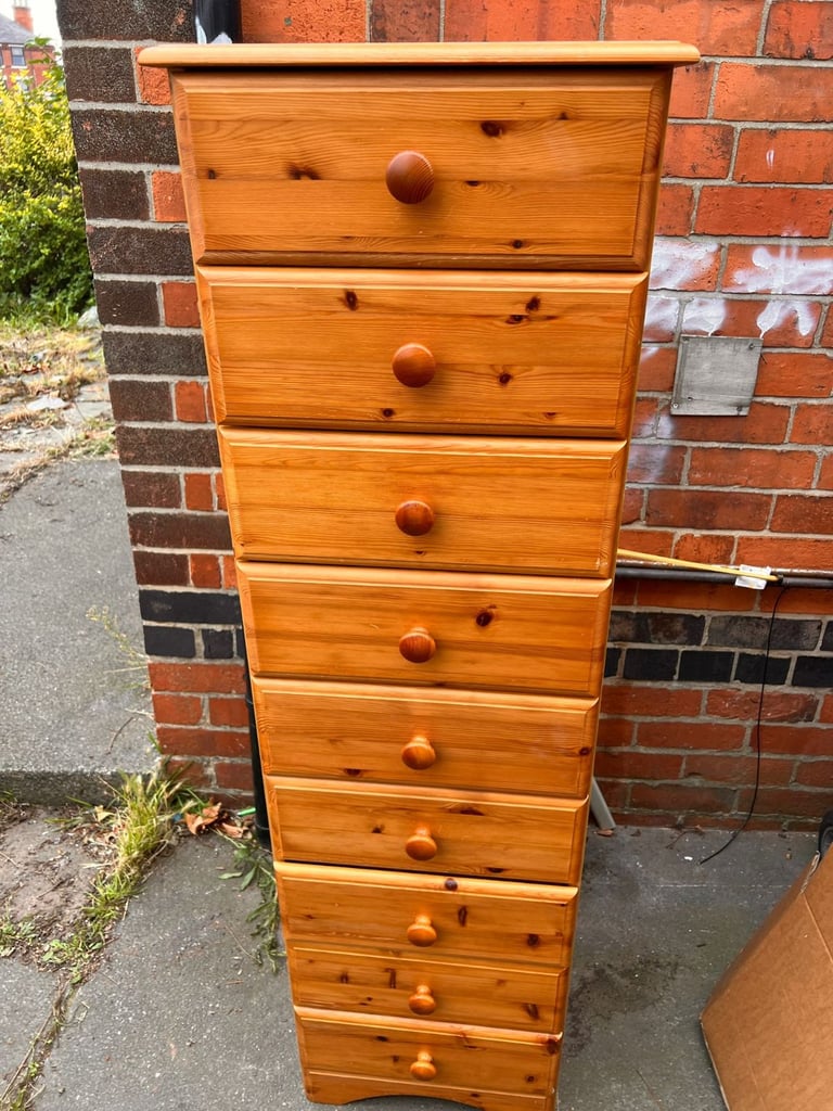 Tall 9 chest of drawers/ tallboy
