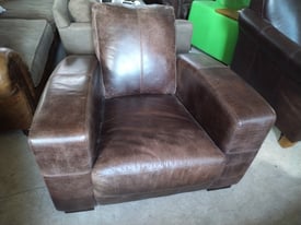 DFS Caesar Real Leather Armchair Chair Delivery Poss